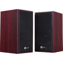 Akıllı Bayi Lenovo Lecoo DS105 6W Ahşap Gövdeli Masaüstü Stereo Hoparlör - USB + 3.5mm Jack Girişli Pc Hoparlörü