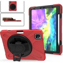 Alka iPad PRO11 (2021-2020-2018) Kılıf Shockproof 3 Katmanlı Standlı Zırh Kılıf Kalem YERLI-(5775)