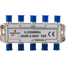 Alka Digitürk 5-2150 Mhz 20DB 8 Yollu Tap Switch 1/8 Splitter