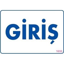 Alka Giriş Uyarı Levhası 17,5X25 KOD:1650
