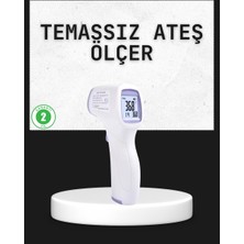 Alka Temassız Termometre Hızlı Ölçüm Güvenli Dijital Ateş Ölçer