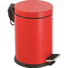 Alka Onno Kırmızı Pedallı Çöp Kovası 5 Litre