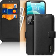 Alka Dux Ducis iPhone 12 - 12 Pro Kılıf Mıknatıslı Cüzdanlı Deri Kılıf Hivo SERIES-(5775)