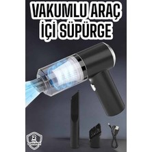 Alka Üflemeli Güçlü Vakumlu Ev Ofis Araç Süpürgesi El Süpürgesi Şarjlı