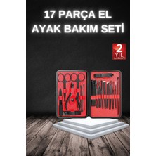 Alka 17 Parça Manikür Seti Taşınabilir Özel Çantalı El ve Ayak Bakımı Tırnak Batığı Temizleme
