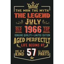 Valor Independently Published July 1966 The Man The Myth The Legend: Notebook - Journal| July 57 Birthday