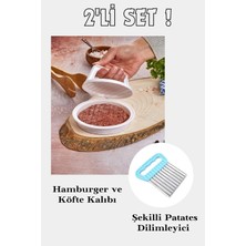 Valor Hamburger ve Köfte Kalıbı Şekillendirici Pratik Köfte Yapma Aparatı ve Şekilli Patates Dilimleyici