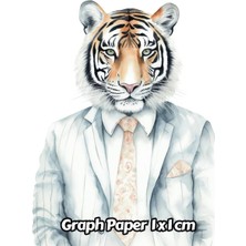 Valor Independently Published Watercolor Tiger Graph Paper 1x1 Cm: 1cm Squared Grid Paper | Gift For Peop