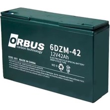 Alka Orbus 12 Volt 42 Amper Elektrikli Bisiklet Aküsü 6dzm-42 (270X77X170 Mm)