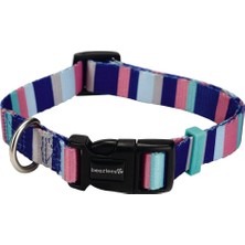 Valor Beeztees Köpek Boyun Tasması, Renkli Kalın Çizgiler, 48-70CM, 25MM