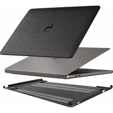 Valor Mcstorey Macbook Air 13 Inç Kılıfı A1932 A2179 A2337 M1 Uyumlu Sert Kapak 360° Koruma Karbon Fiber