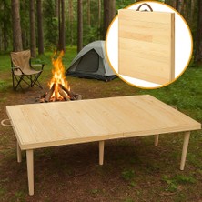 Valor Pratikoutdoor Katlanır Kamp, Piknik ve Bahçe Masası 55X110 cm - Ham Naturel Renk