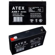 Alka Atex 6 Volt - 7 Amper Akü (150 x 50 x 94 Mm)