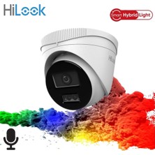 Alka Hılook IPC-T220HA-LUFC, 2mpix, 2,8mm Lens, H265+, Dual Light, 20MT Gece Görüşü, Dahili Mikrofon, IP67, Poe, Dome, Ip Kamera