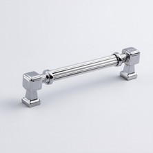 Valor Talas 128 mm Çizgili Krom Renk Metal Kulp Mobilya Çekmece Mutfak Dolabı Dolap Kulpları Kulb 22.4 cm