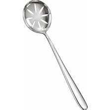 Valor Paslanmaz Çelik Kevgir, Uzun Saplı Süzgeç, Servis Kaşığı, 21 Cm, 304 Kalite