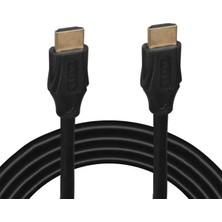 Alka Fully G-507FS Plastik Düz Siyah 20 Metre Gold Poşetli HDMI Kablo