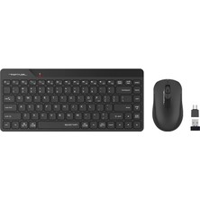 Alka A4 Tech FG2200 Aır2 Siyah, Fstyler, 2.4ghz Mini Kablosuz, Türkçe Q, Sessiz Klavye Mouse Set