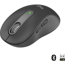 Alka Logıtech 910-006253, M650 Signature, Siyah, Sağ El, USB Nano 2,4g Kablosuz, 4000DPI, Optik, 5 Tuşlu, 24AY Pil Ömrü, Sessiz Mouse