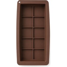 Valor Dubai Çikolata Kalıbı Silikon Tablet Çikolata Yapım Kalıbı 10 Gözlü (Büyük Boy (26X14X3 Cm))
