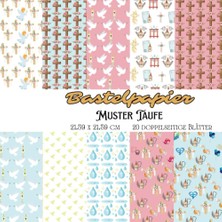 Valor Bastelpapier Muster Taufe: Scrapbook Papier Christlichen Symbolen | 20 Doppelseitige Seiten, 20 Bla