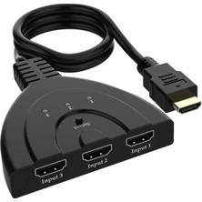 Alka Powermaster PM-17229 3 Giriş 1 Çıkış Hdmı Switcher Çoğaltıcı Toplayıcı Aparat 30 cm Kablolu Seçme Düğmeli