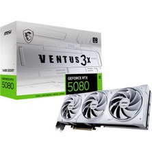 Alka Msı Geforce RTX5080 16G Ventus 3x Oc Whıte 256BIT 1xhdmı 3xdp Ekran Kartı