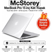 Valor Mcstorey Macbook Pro 15 Kristal Şeffaf Kılıf A1707 A1990 Uyumlu Parlak Sert Tpu Kılıf Ince Hafif Ko