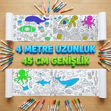 Valor Dev Rulo Boyama Kağıdı Okyanus Macerası 4 Metre 45CM Genişlik