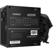 Alka Everest EPS-600A Real 600W 4*sata 12CM Fanlı Oyuncu Pc Destekli Power Supply Psu