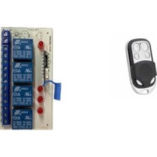Valor Sanec 4 Kanal 433 Mhz Kablosuz Rf Alıcılı Röle Kartı Kutulu + 1 Adet 433MHZ Rf Uzaktan Kumanda Elci