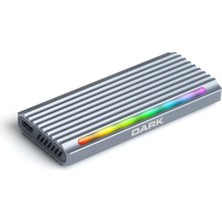 Valor Dark USB 3.2 Gen2 Type C - M.2 Nvme & Sata SSD Rgb Led'li̇ Disk Kutusu (Dk-Ac-Dsem5)