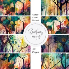Valor Watercolor Forest Scrapbooking Paper Pack: Decorative Craft Paper Pad Supplies, Junk Journaling, Sc