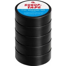 Alka Sunup SN-27918 Siyah 0.13X18 mm Izole Pvc Elektrikçi Bant (5'li Paket)