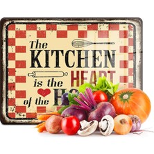 Valor Decovetro Cam Kesme Tahtası ve Sunumluk My Kitchen Heart Desenli 20X30 cm