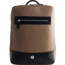Valor Paftalı Deri Laptop Sırt Çantası, 38X26X6 Cm, Modern Tasarım