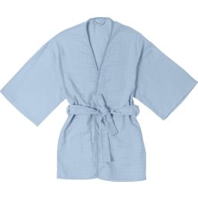 Valor Deux LAPINS%100 Pamuk Müslin Çocuk Kimono - Endless Blue CCKKMN-ENB-00004Y