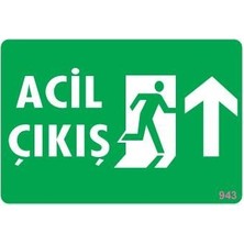 Alka Acil Çıkış Uyarı Levhası 17,5X25 KOD:943