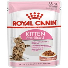 Valor Royal Canin Kitten Sterilised Gravy Yavru Kedi Yaş Maması, 12 x 85 gr