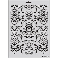 Alka Rich Dantel Seri DN-912 Stencil 35X25 cm