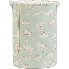 Valor Ocean Home Textile Çocuk Odası Ağzı Büzgülü Dinozor Oyuncak Sepeti 36 x 48 cm
