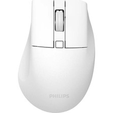 Alka Phılıps SPK7528W, Sessiz, Beyaz, USB Nano  2,4gh ve Bluetooth Kablosuz, 1600DPI, Optic, 3 Tuşlu Ergonamik Mouse
