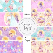 Valor Independently Published Unicorn Scrapbooking Paper Pack: Decorative Craft Paper Pad Supplies, Junk