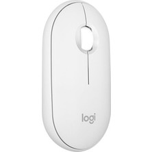 Alka Logıtech 910-007013, M350S Beyaz, Pebble 2, Nano, Bluetooth, Kablosuz, 4000DPI, Optik, 3 Tuşlu, 24AY Pil Ömrü, Sessiz Mouse