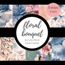 Valor Independently Published Craft Paper: Floral Bouquet 8.5x8.5 Watercolour Designs