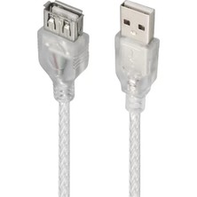Alka Powermaster USB Uzatma Kablosu 1.5 Metre Şeffaf