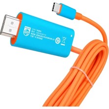 Alka Philips SWR1650Y/93 Usb-C To Hdmı 4K 60hz Adaptör Kablo + 100W Pd Şarj Desteği (2'si 1 Arada)