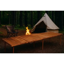 Valor Pratikoutdoor Katlanır Kamp, Piknik ve Bahçe Masası 75X228 cm - Ceviz Renk