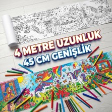 Valor Boyama Kağıdı Rulo 4 Metre Dev Boy Unicorn ve Prenses 45 cm