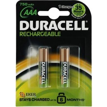 Alka Duracell Şarjedilebilir Ince Kalem Pil 2'li Aaa 750 Mah